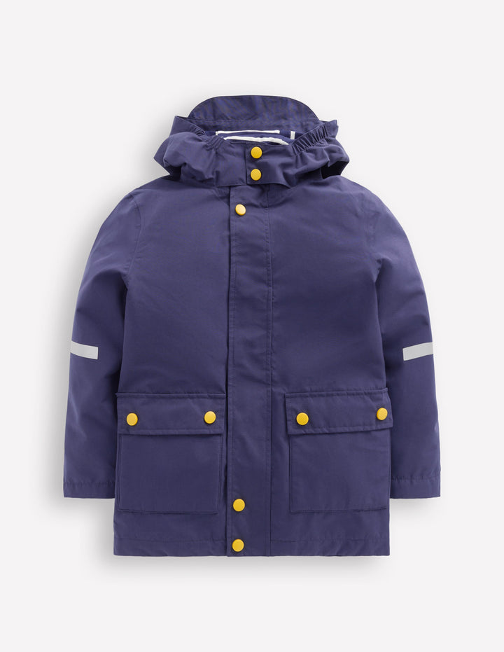 Wasserdichte Fischerjacke-Schuluniform-Marineblau