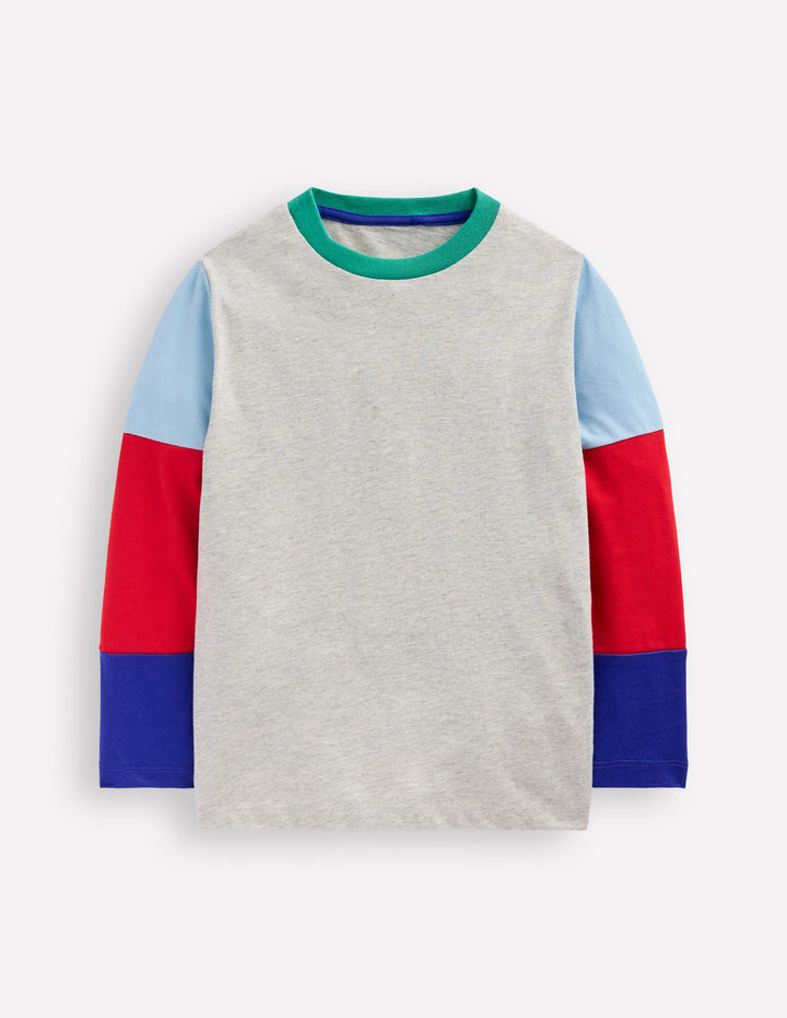 Kuddelmuddel-Langarmshirt-Anthrazit Meliert