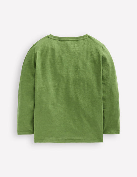 Langarmshirt im 3er-Pack-Brokkoligrün Blautöne Set