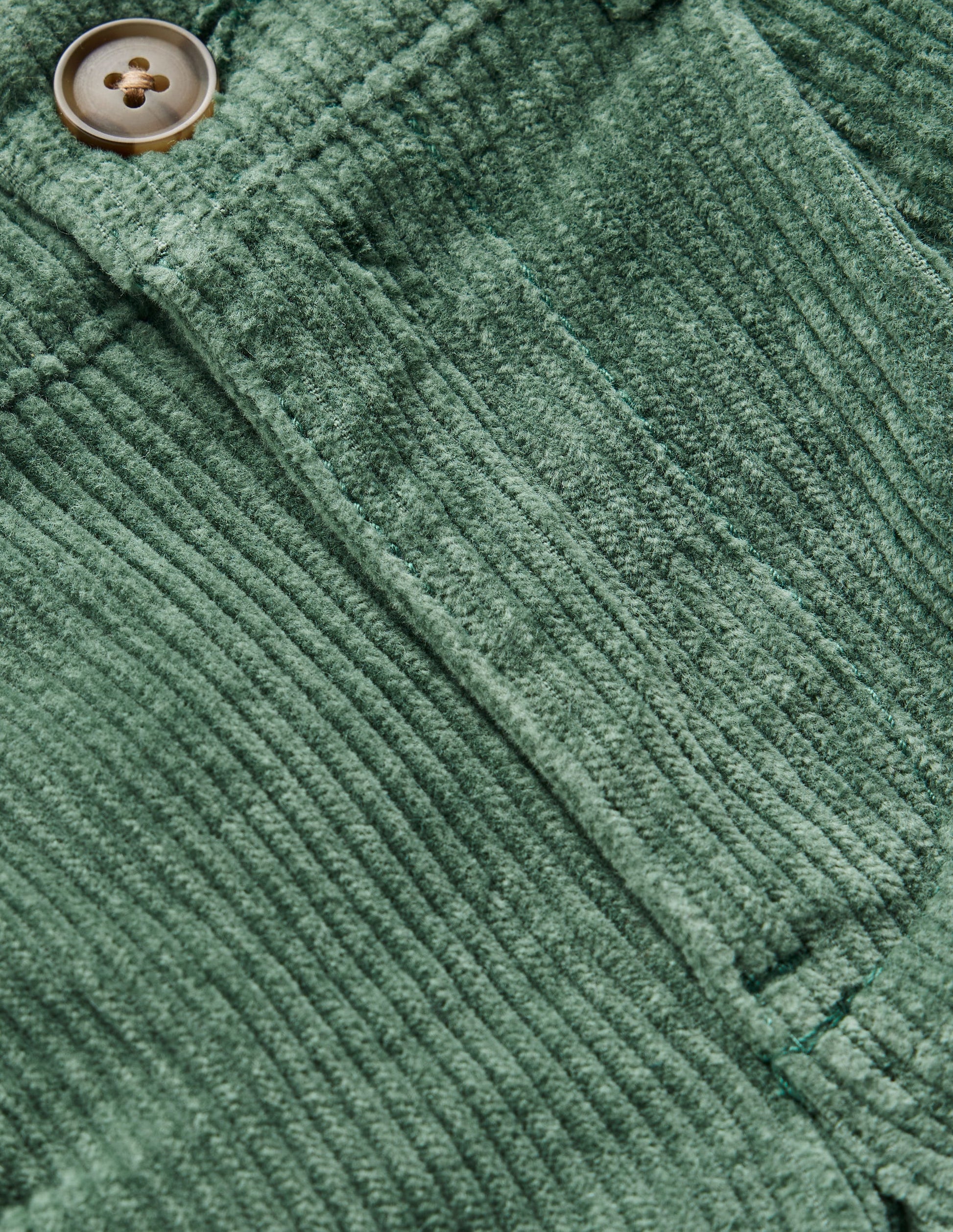Hose mit Faltendetail vorn-Kiefergrün Cord-3