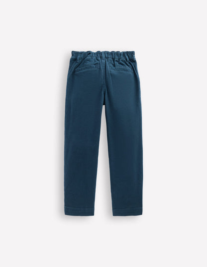 Hose mit Faltendetail vorn-Blaubeerkuchen Twill-2