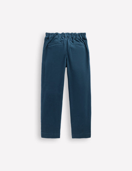 Hose mit Faltendetail vorn-Blaubeerkuchen Twill