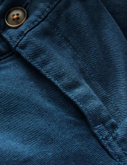 Hose mit Faltendetail vorn-Blaubeerkuchen Twill-3