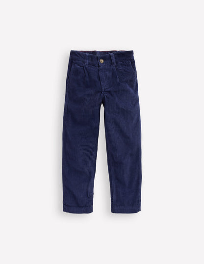 Pantalon plissé sur le devant-Schuluniform-Marineblau Kordel-1