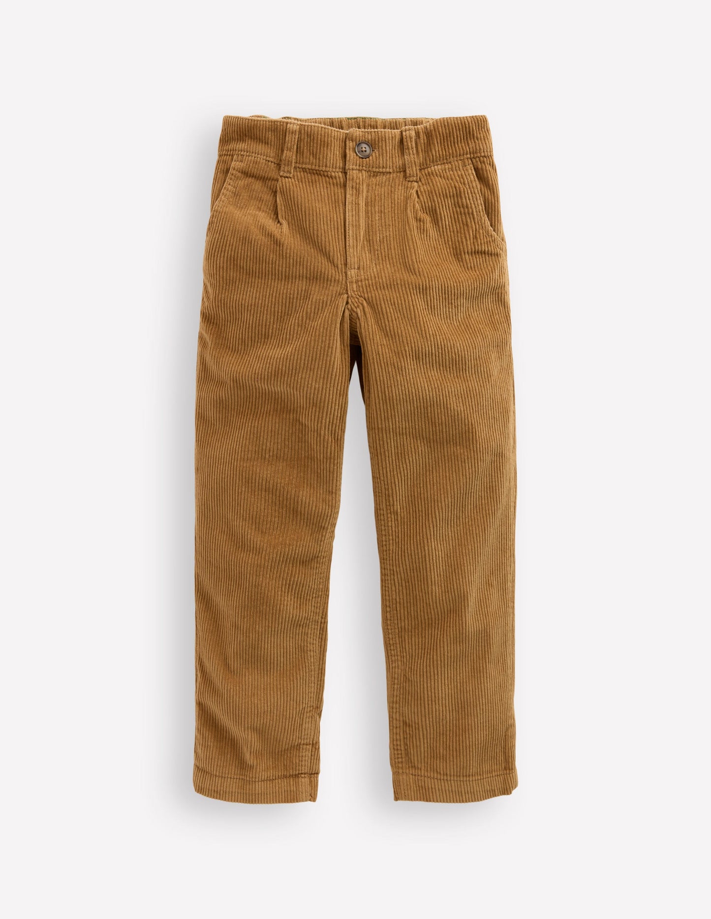 Pantalon droit pour tous les jours-Velours Camel
