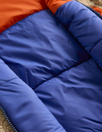 Kuschelige Teddyfelljacke zum Wenden-Mazarinblau-5