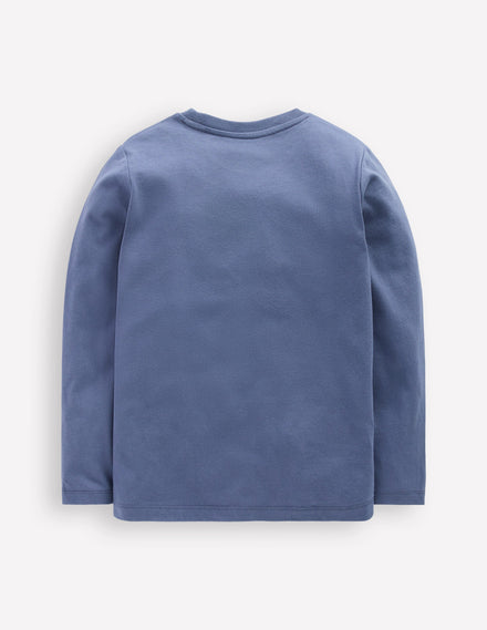 Glow Superstitch T-shirt-Robot Blue Rocket