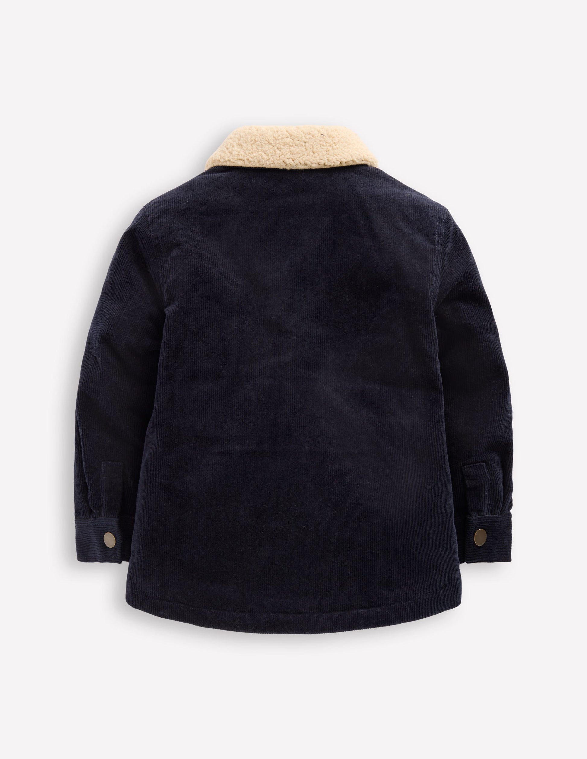 Cordjacke mit Teddyfellfutter-Schuluniform-Marineblau-2