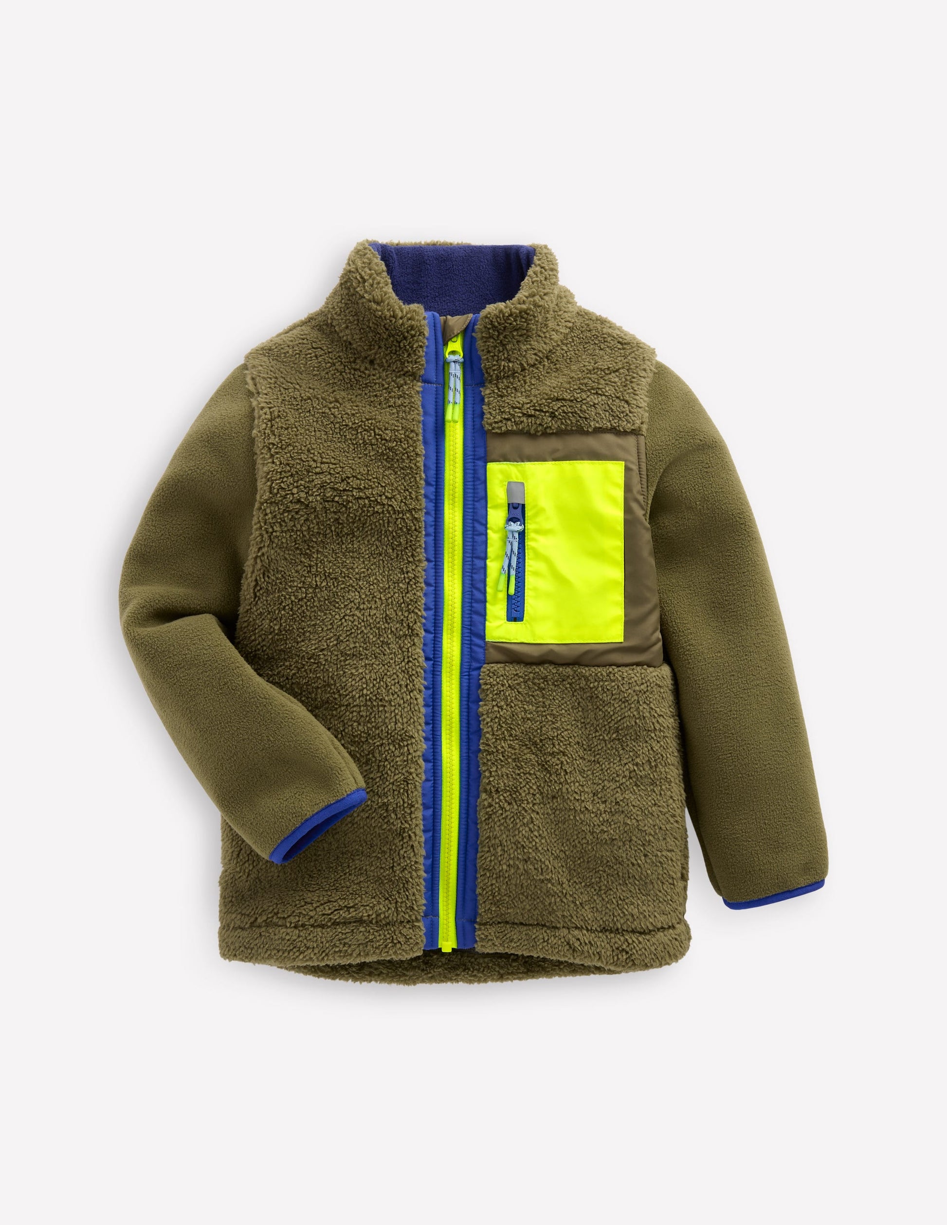Kuschelige, winddichte Fleecejacke-Winter Moos-1