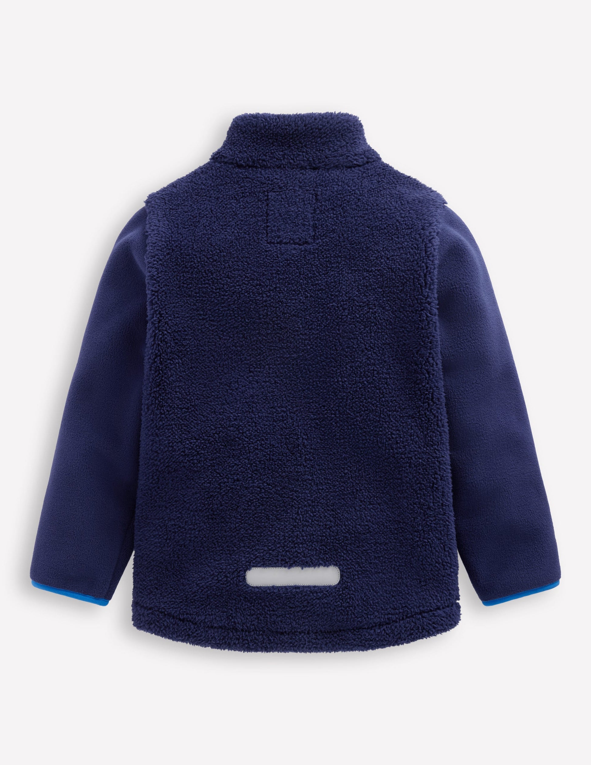 Kuschelige, winddichte Fleecejacke-Marineblau-2