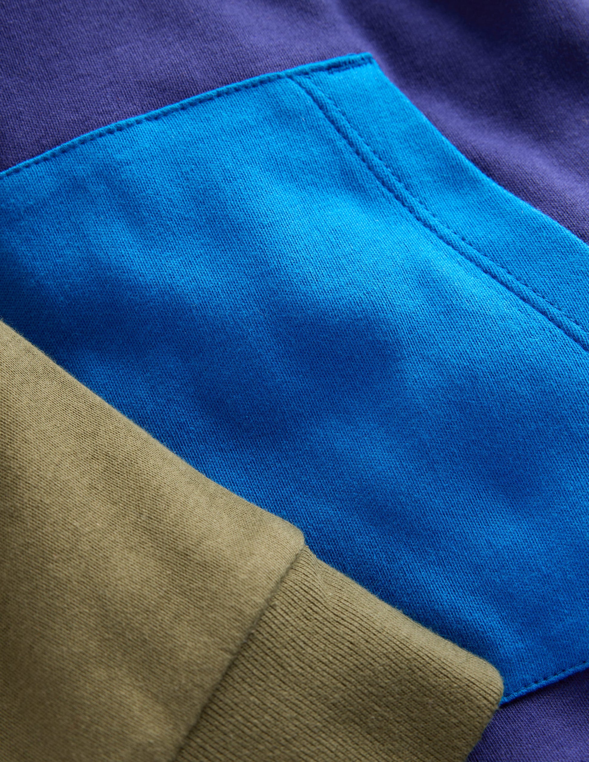 Mittelschwerer Kapuzenpullover-Steuerbordblau/Waldgrün-6