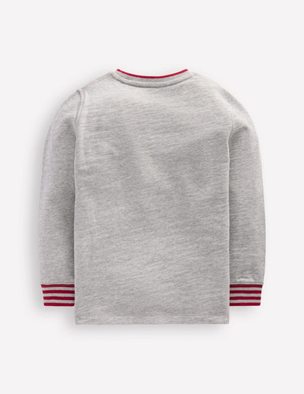 Cosy Mid-weight T-shirt-Grey Marl