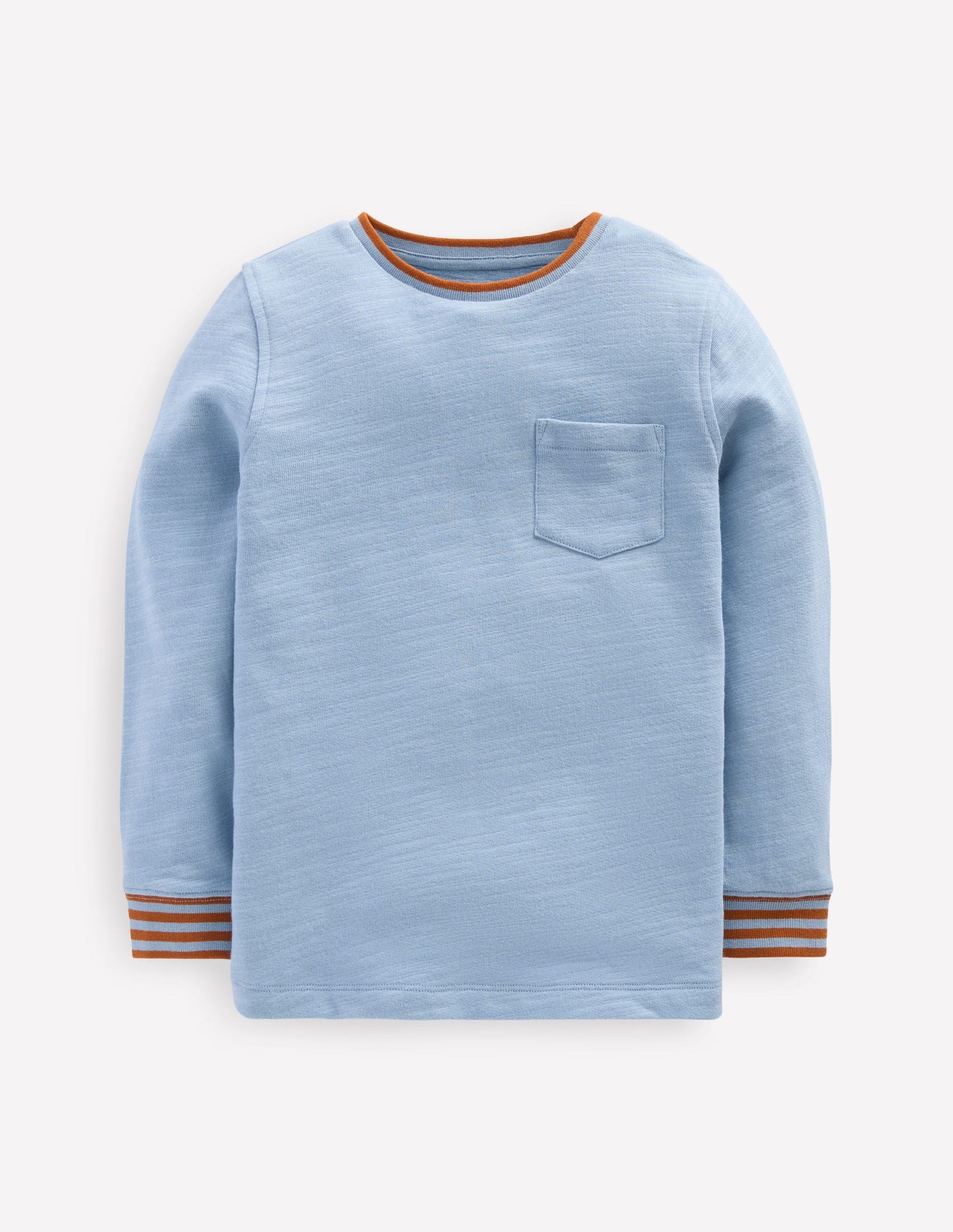 Kuscheliges, mittelschweres Langarmshirt-Gletscherblau