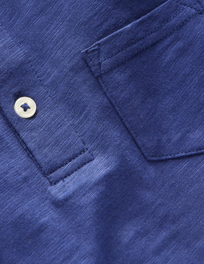 Langärmliges Poloshirt aus Flammgarn-Schuluniform-Marineblau-3
