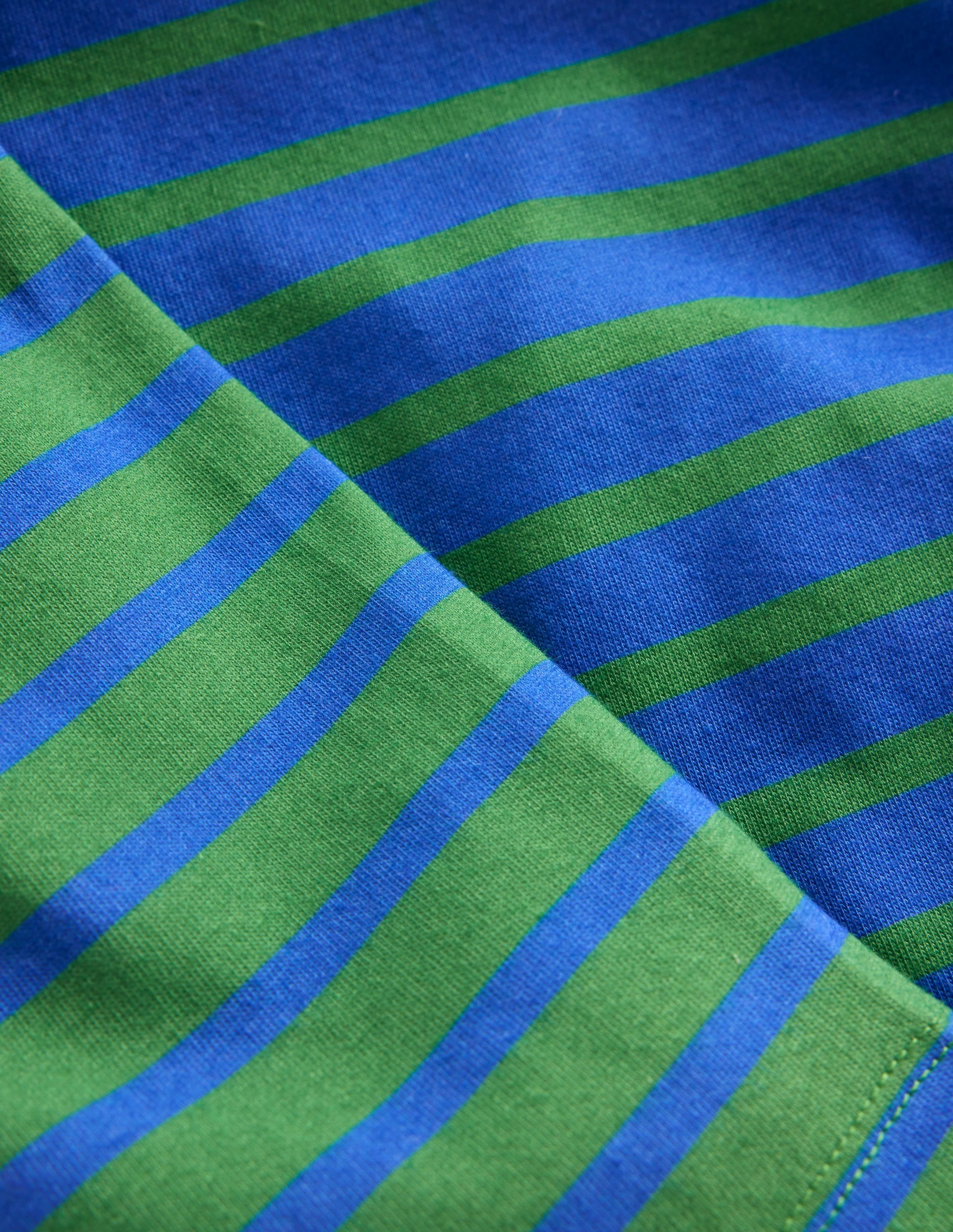 T-shirt style marinière-Bleu vif/vert iguane - Image 3