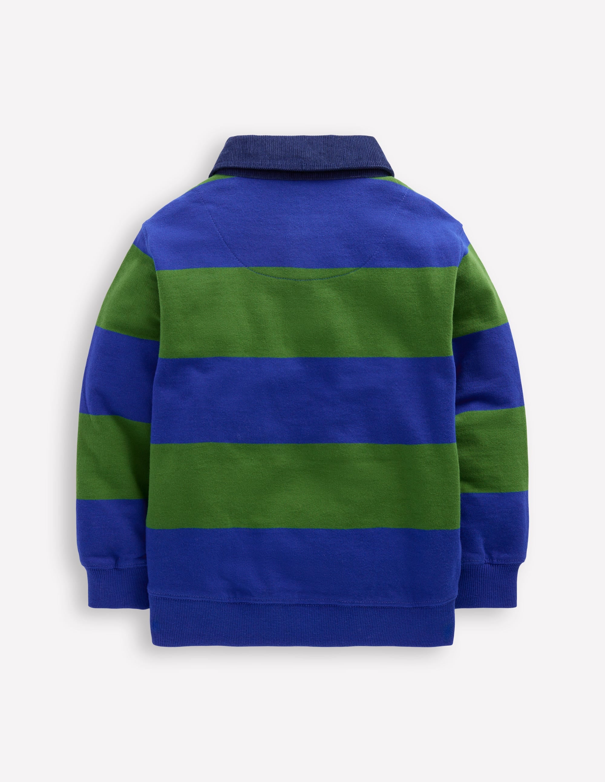 Sweatshirt mit Kragen-Brokkoligrün/Leuchtendes Blau - Image 2