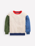 Sweat colourblock-Colourblock avoine chiné