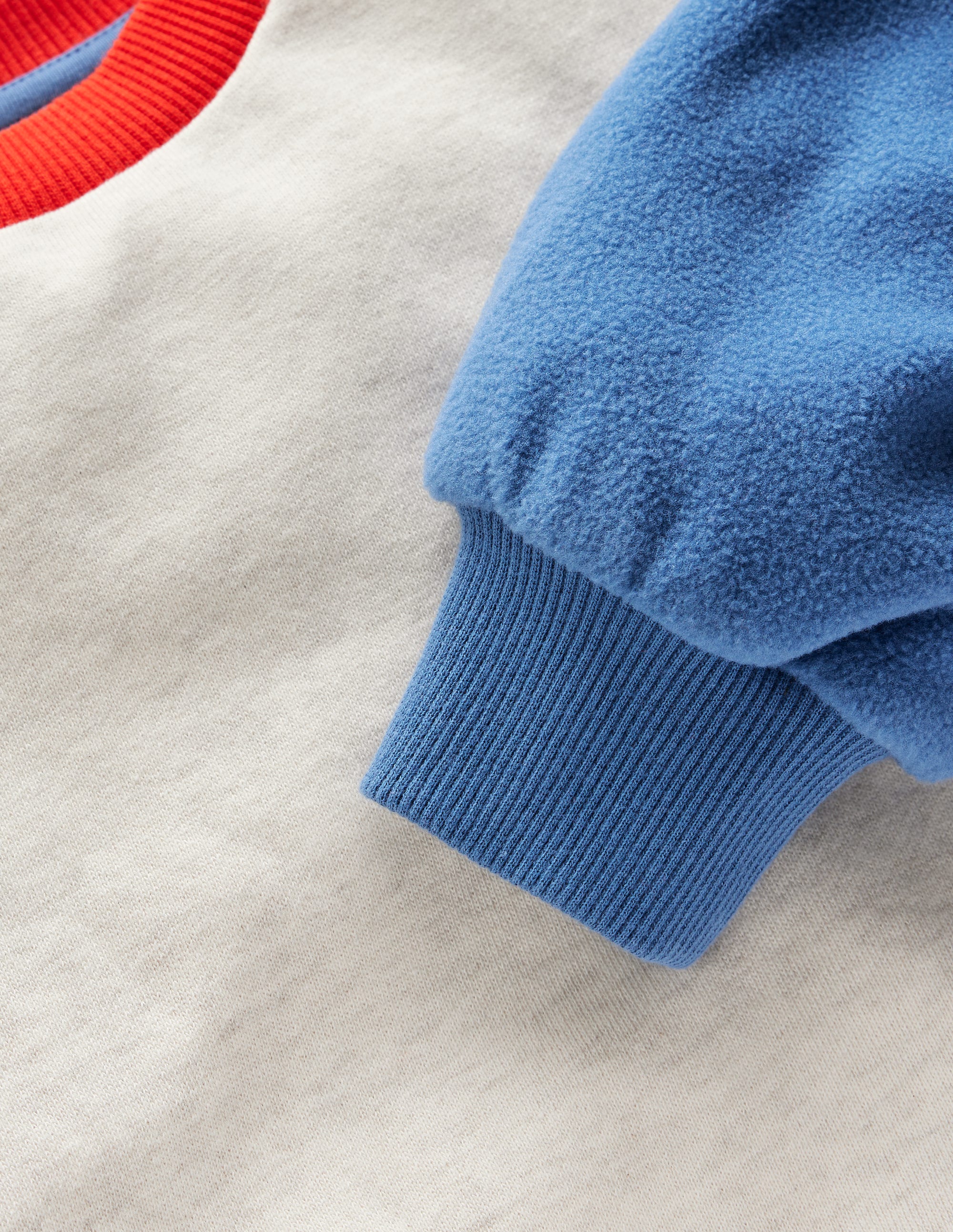 Sweat colourblock-Colourblock avoine chiné - Image 3