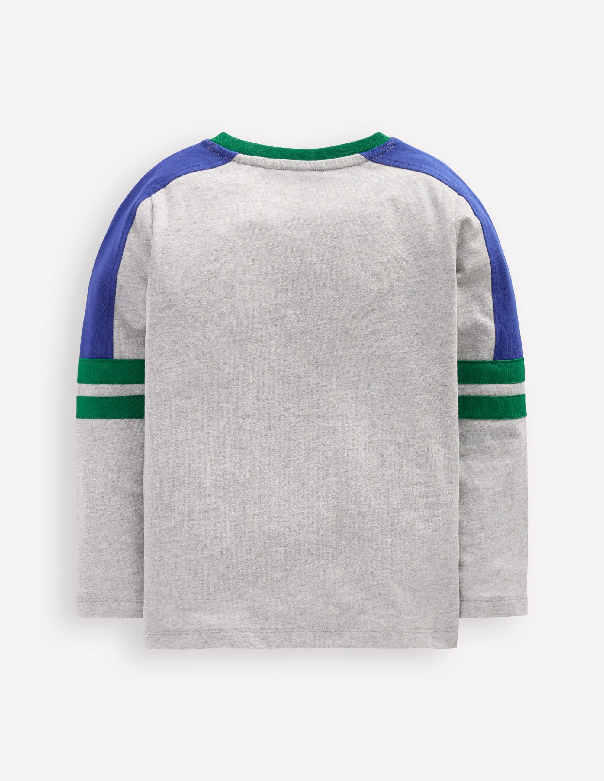 T-Shirt in Blockfarben-Dunkelgrau, Blockfarben - Image 5