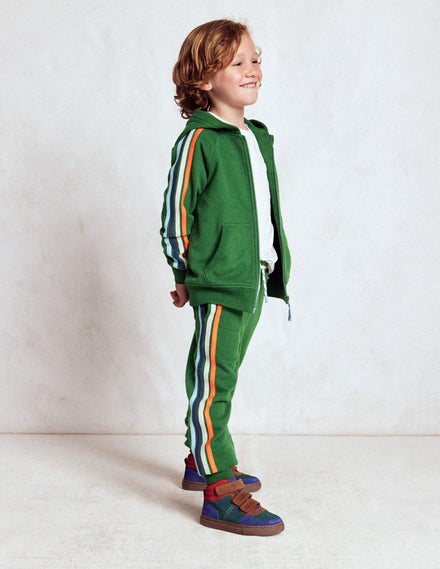 Suede High Tops-Pine Green Colour Block