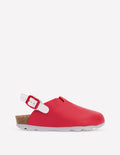 Clogs in Blockfarben-Knallrot