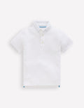 Polo en piqué-Blanc