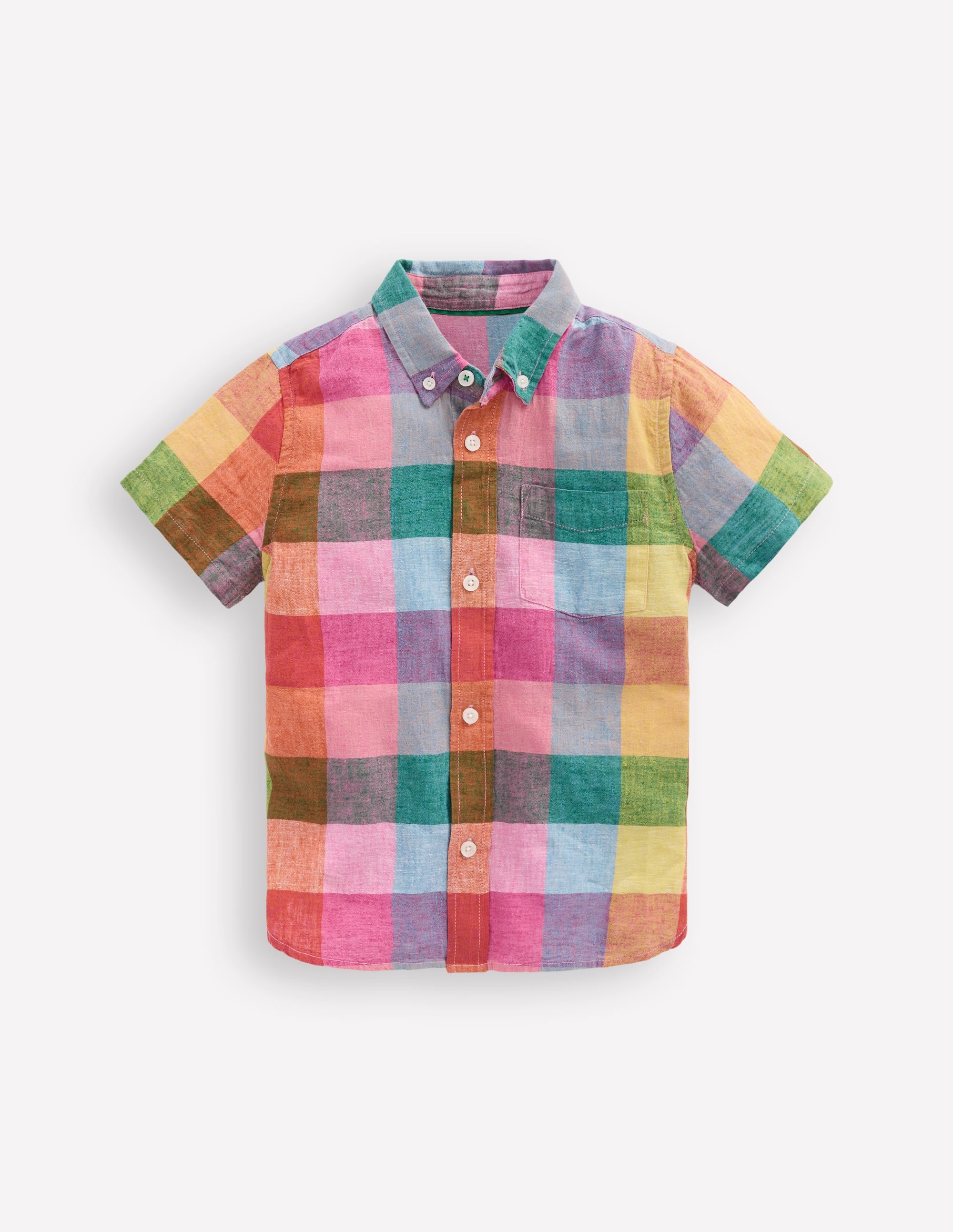 Chemise en coton et lin-Aristocratic Blue Star Spot - Image 1