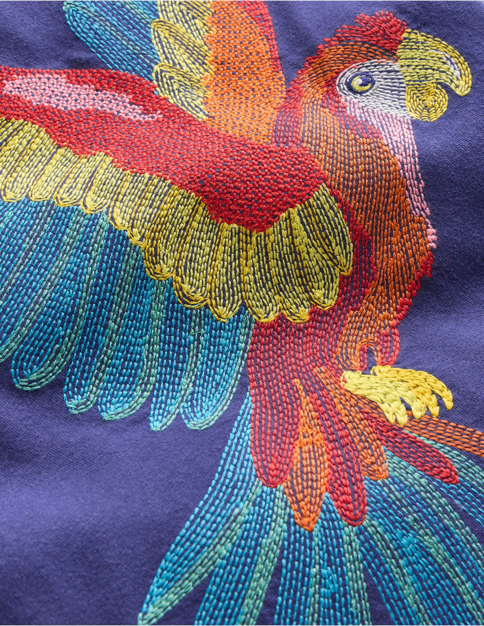 T-shirt à super surpiqûres-Perroquet bleu tribord - Image 3
