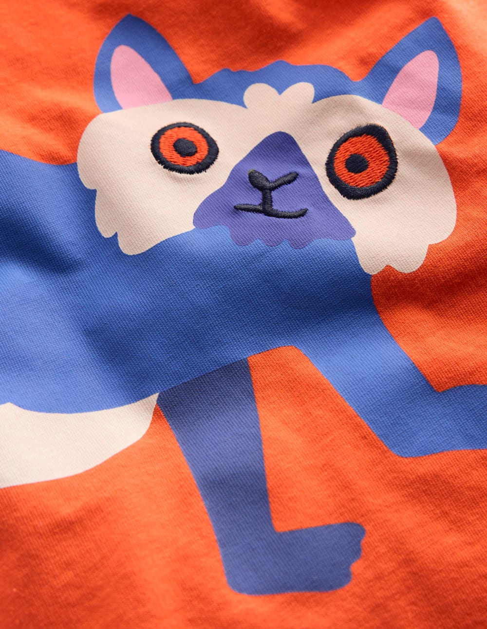 T-shirt graphique fun-Lémurien orange vermillon - Image 3