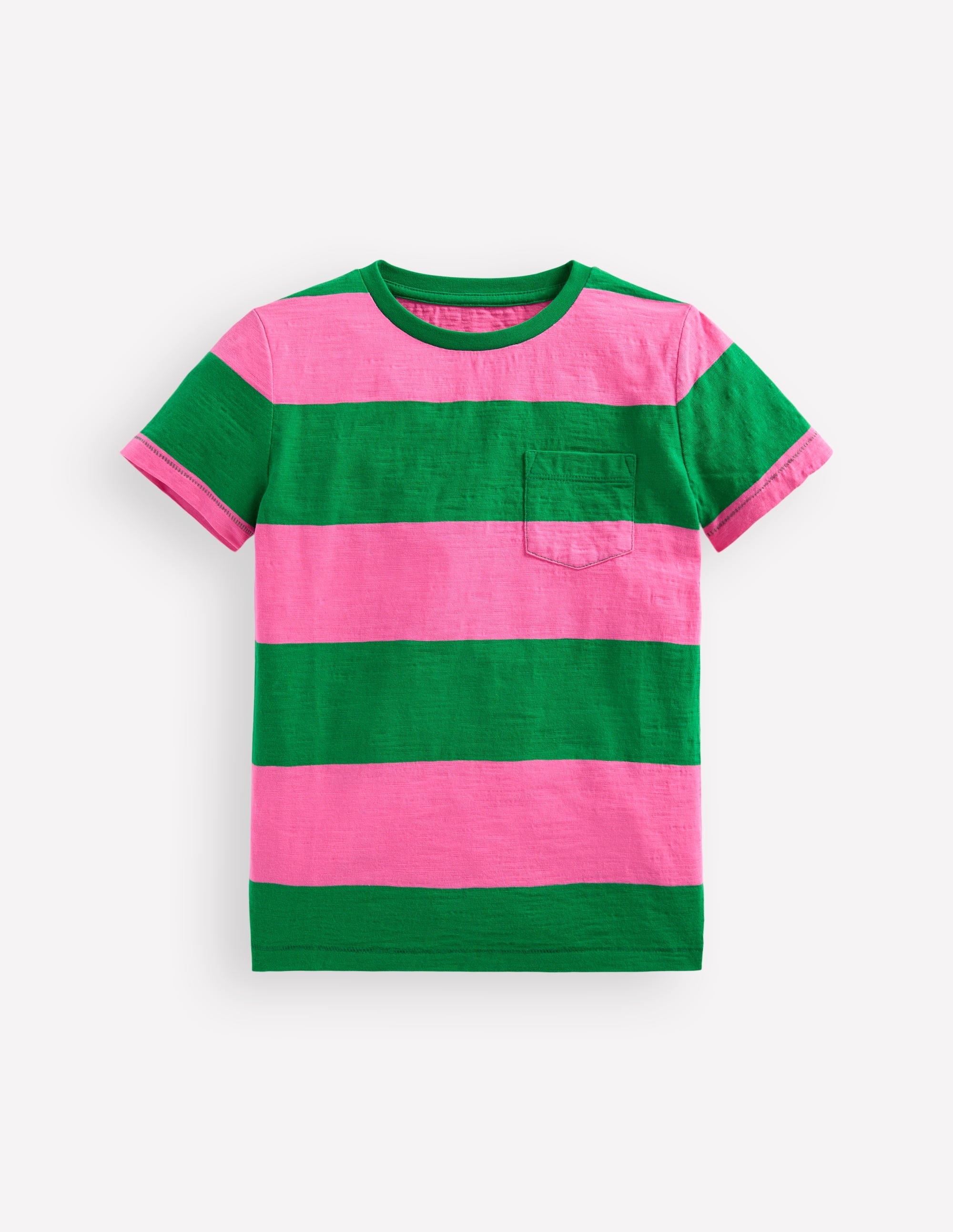 Everyday Short Sleeve T-Shirt-Sorbet Pink/ Rich Emerald - Image 1