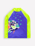 Rash Top mit Logo-Blaureiher Fisch