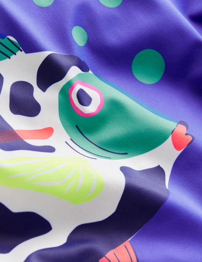 Rash Top mit Logo-Blaureiher Fisch