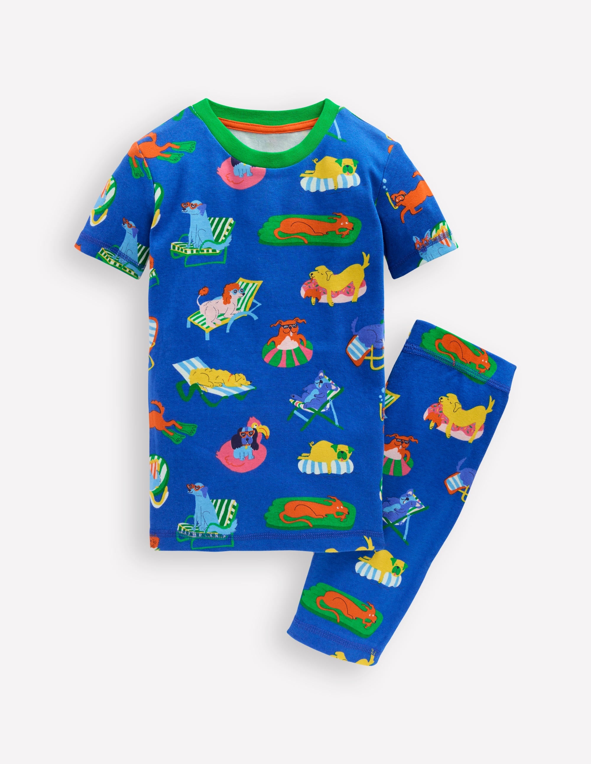 Pyjama court douillet-Animaux au bord de la piscine - Image 4