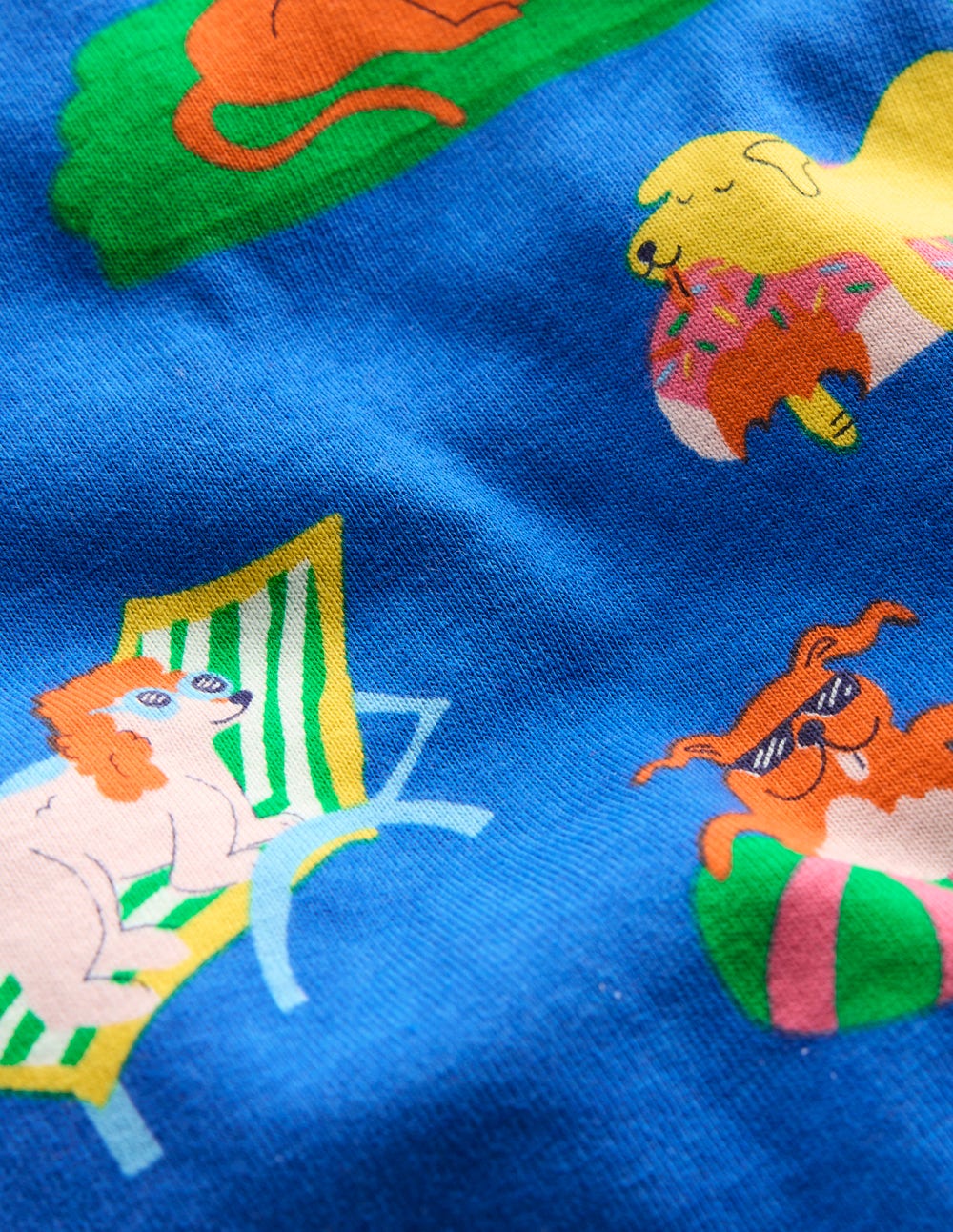 Pyjama court douillet-Animaux au bord de la piscine - Image 6