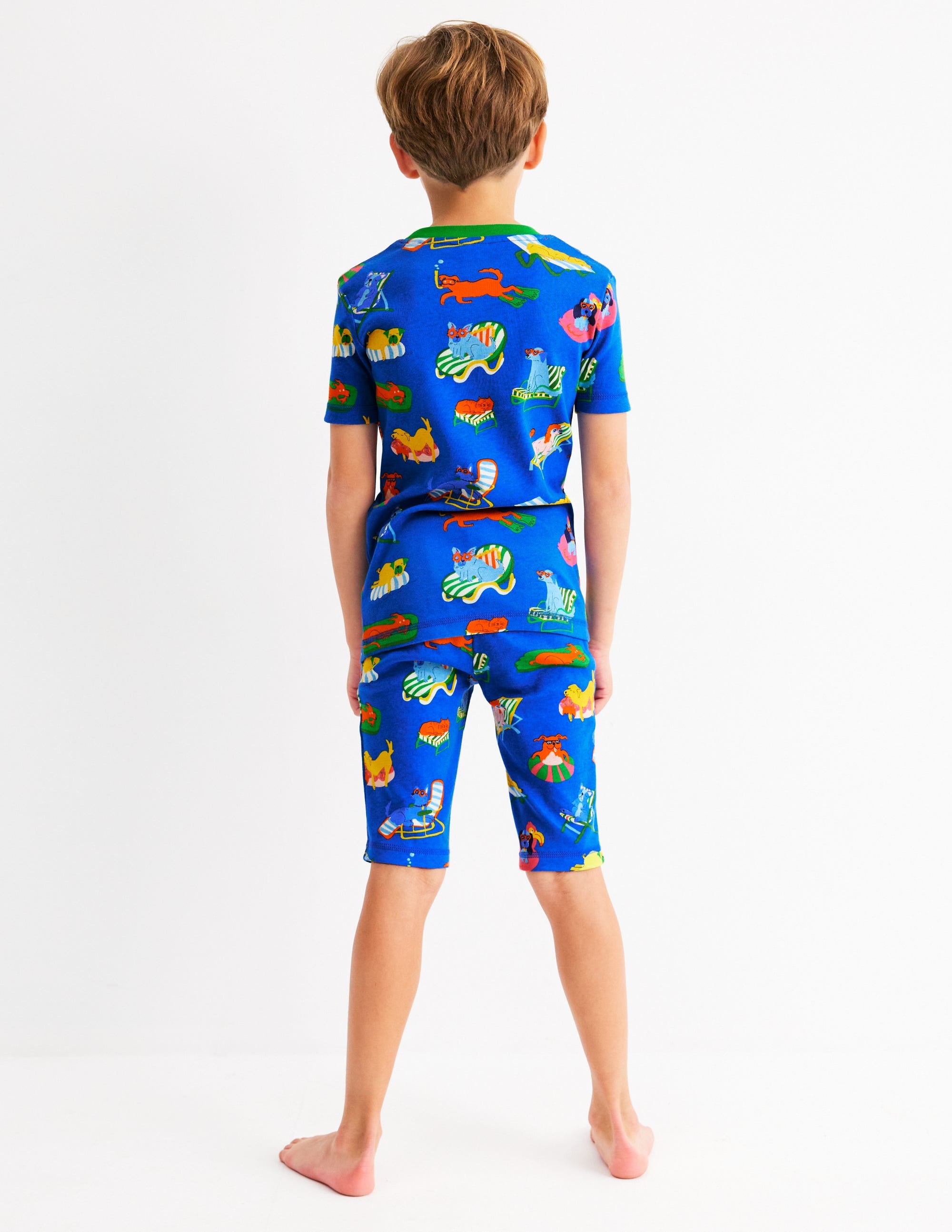 Pyjama court douillet-Animaux au bord de la piscine - Image 3
