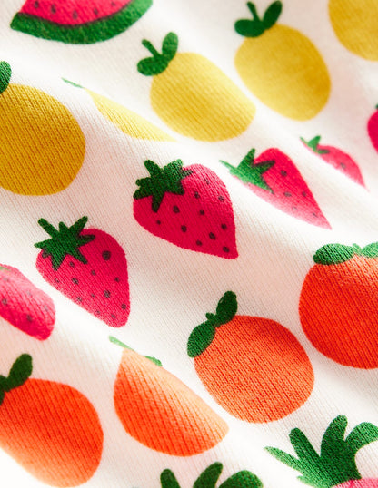 Kuscheliger, kurzer Schlafanzug-Frucht Streifen