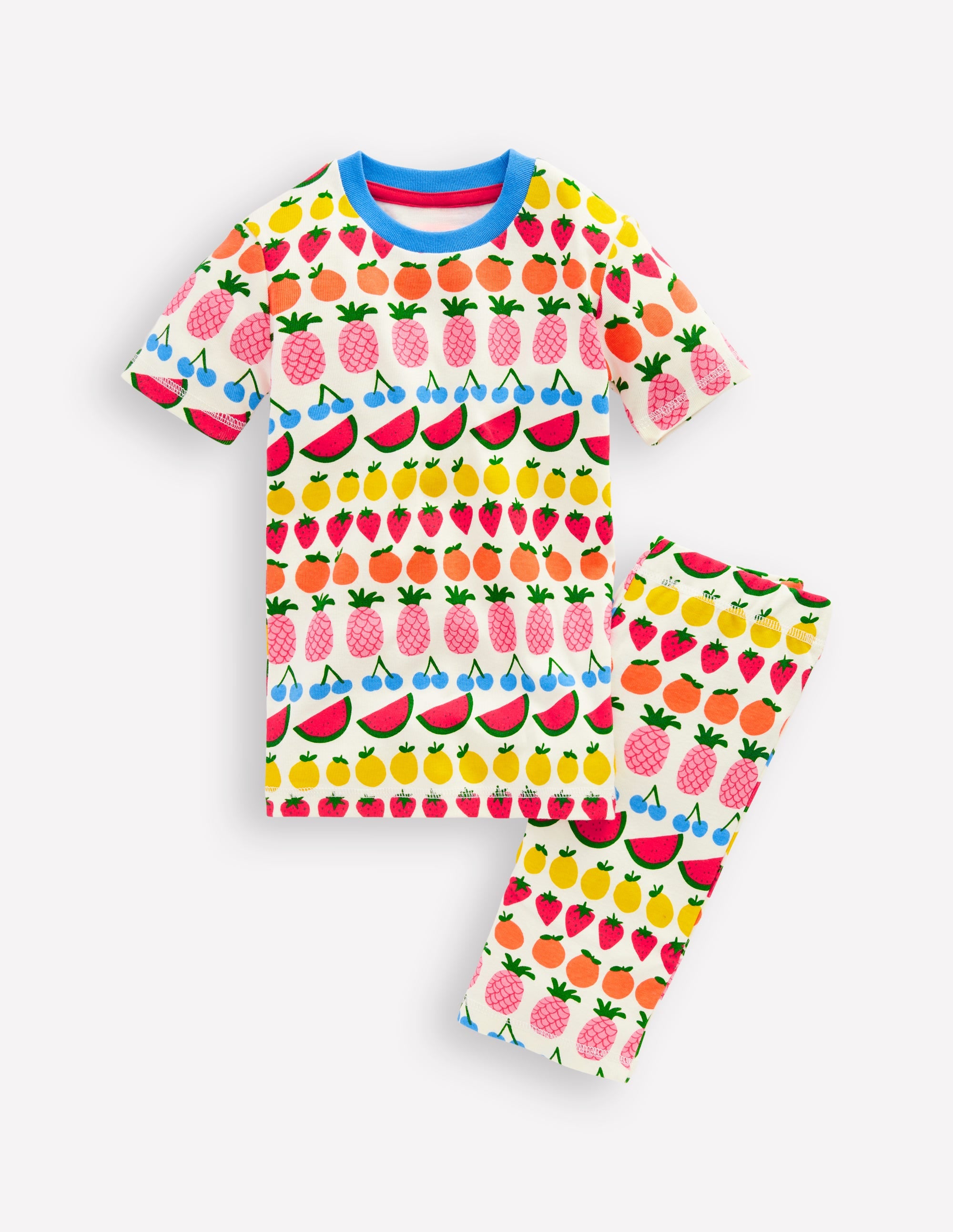 Pyjama court douillet-Rayé fruits - Image 4