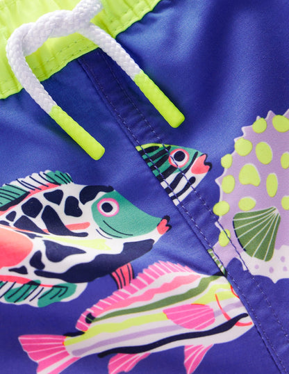 Badeshorts-Blaureiher Fisch