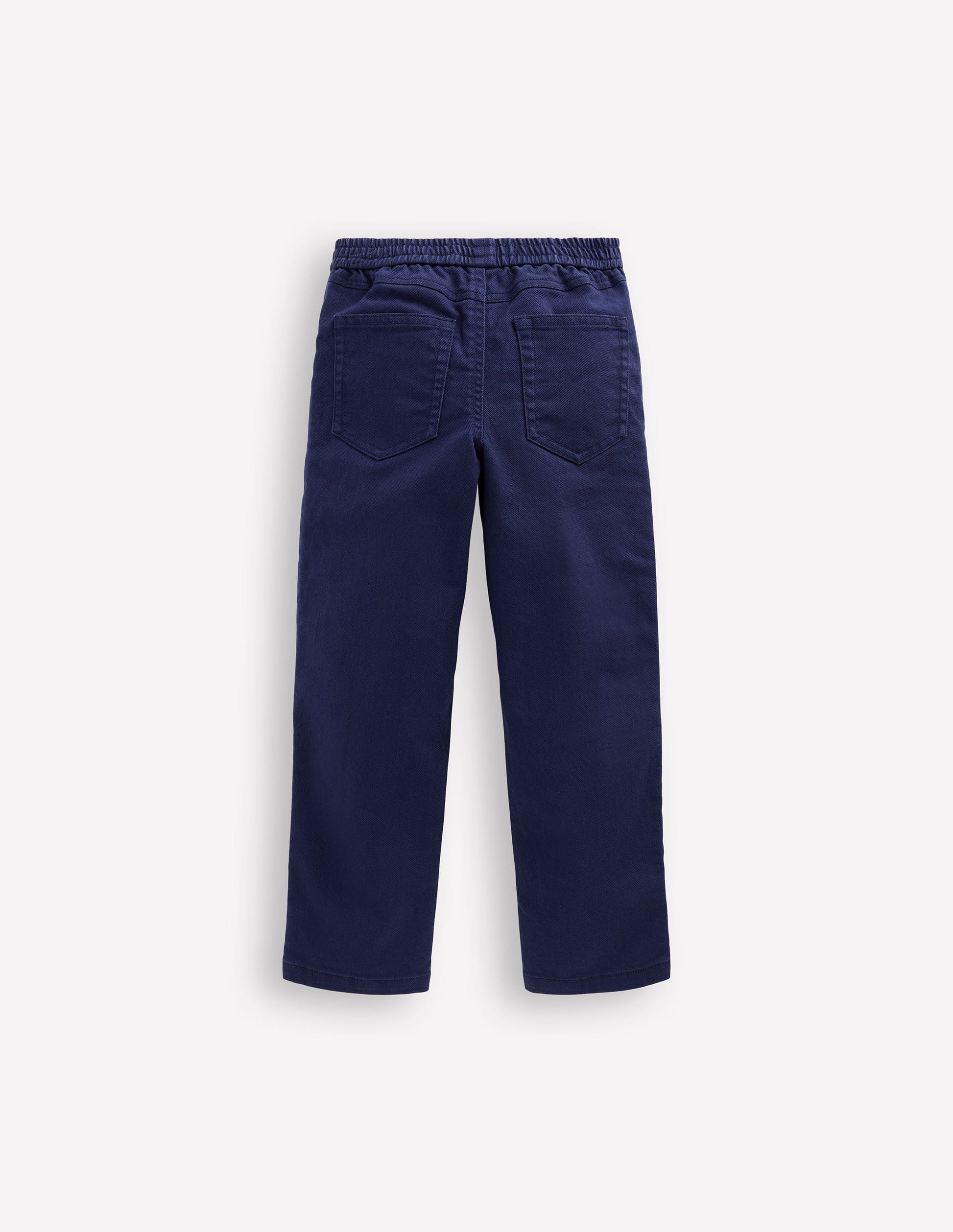 Pantalon à enfiler en coton-Bleu Marine-2