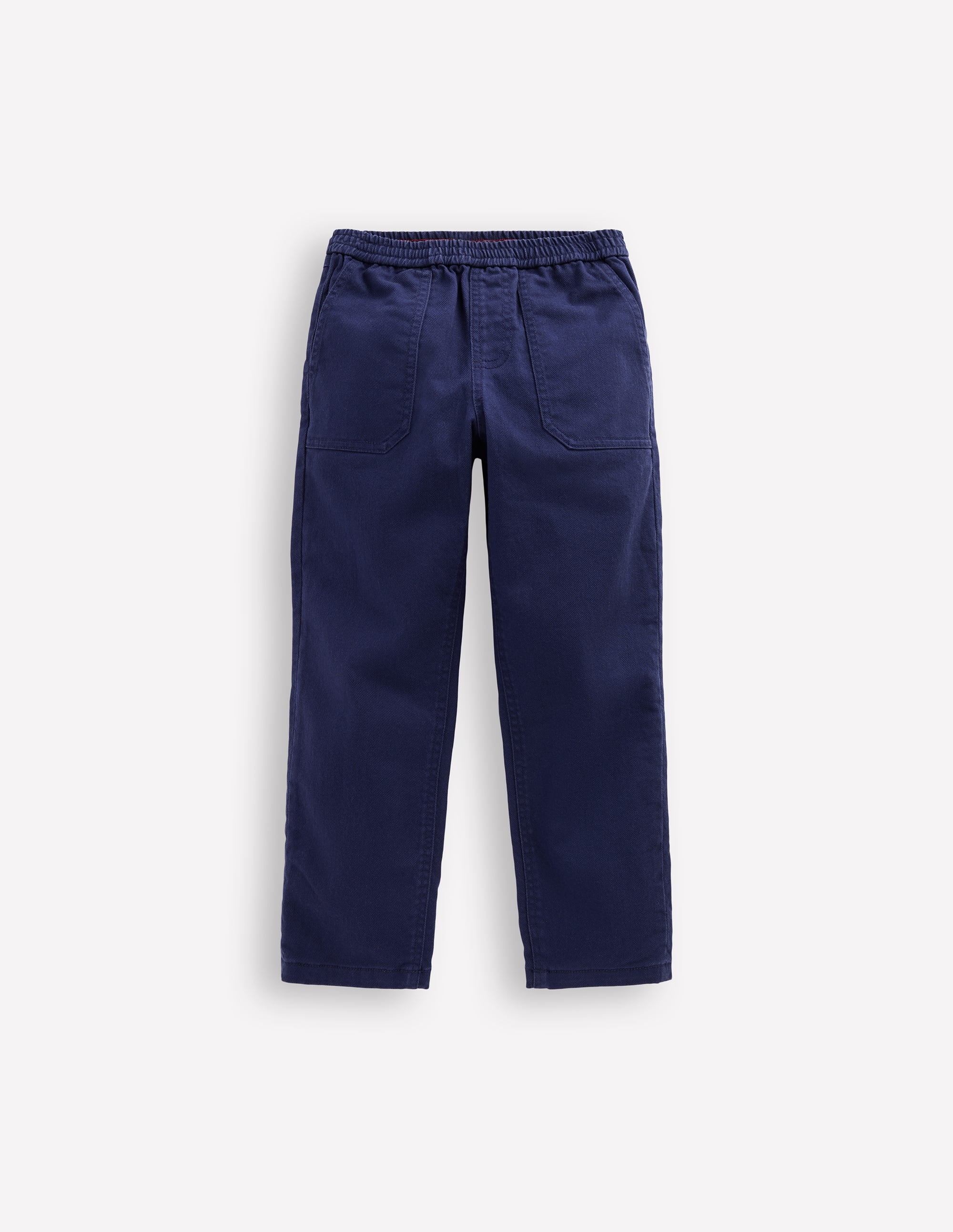 Pantalon à enfiler en coton-Bleu Marine - Image 1