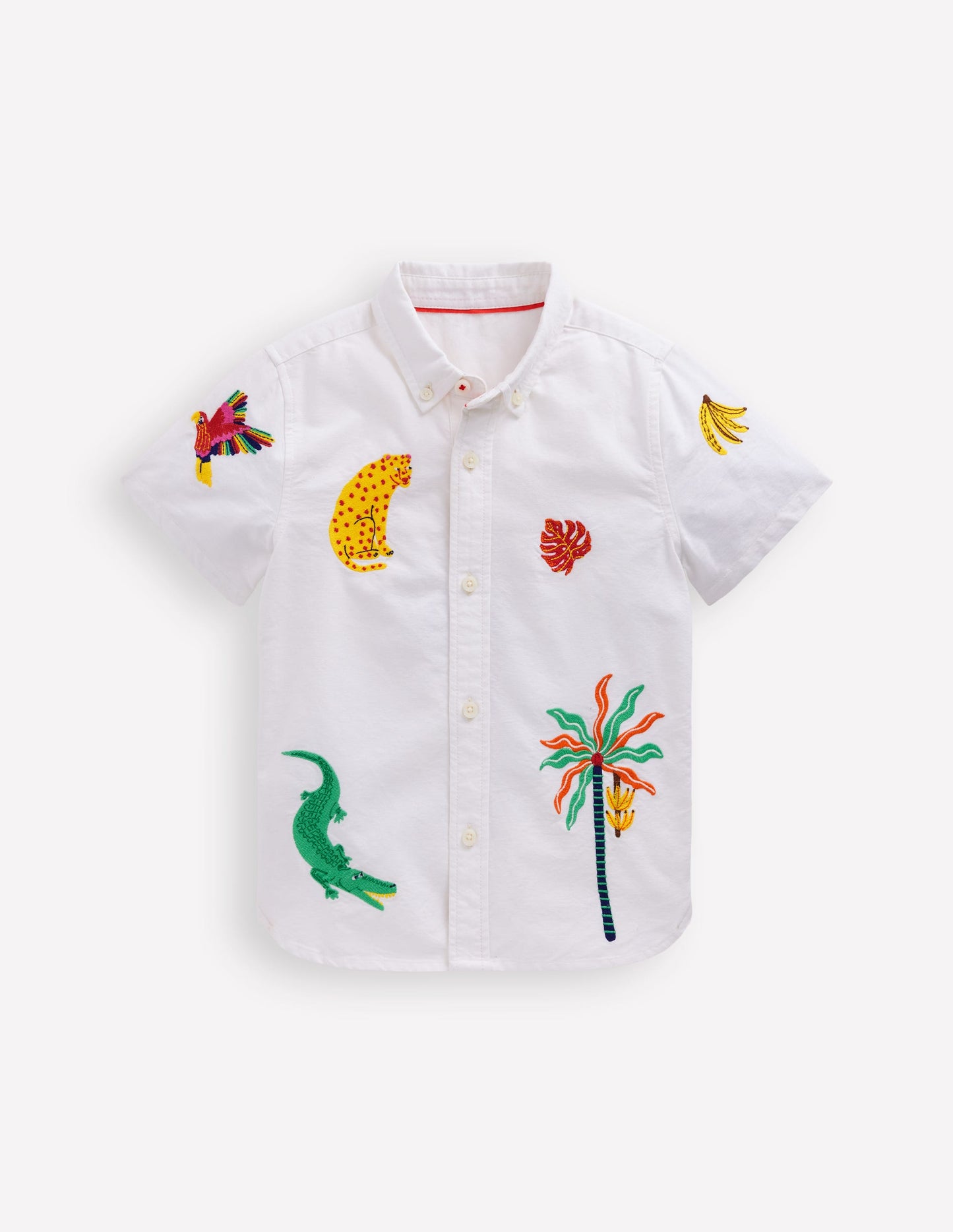 Fun Cotton Shirt-Campanula Jungle Embroidery