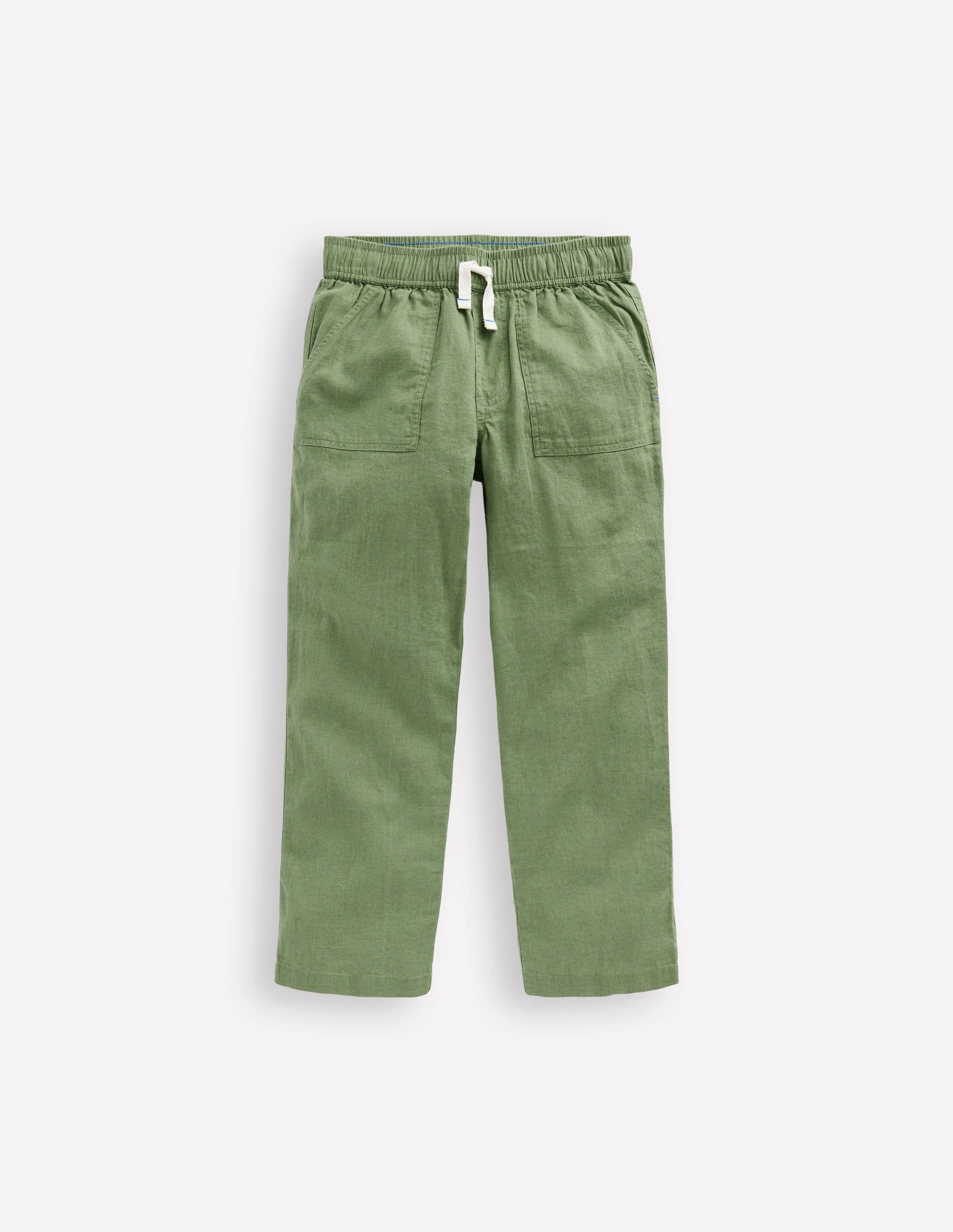 Cotton Linen Pull-on Trouser-Newt Green - Image 1