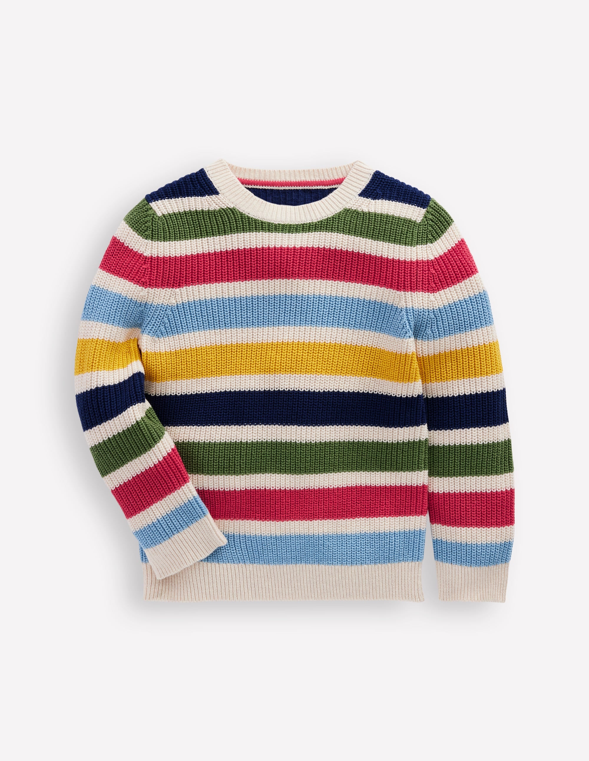 Pull pour tous les jours en coton-À Rayures Multicolores - Image 1