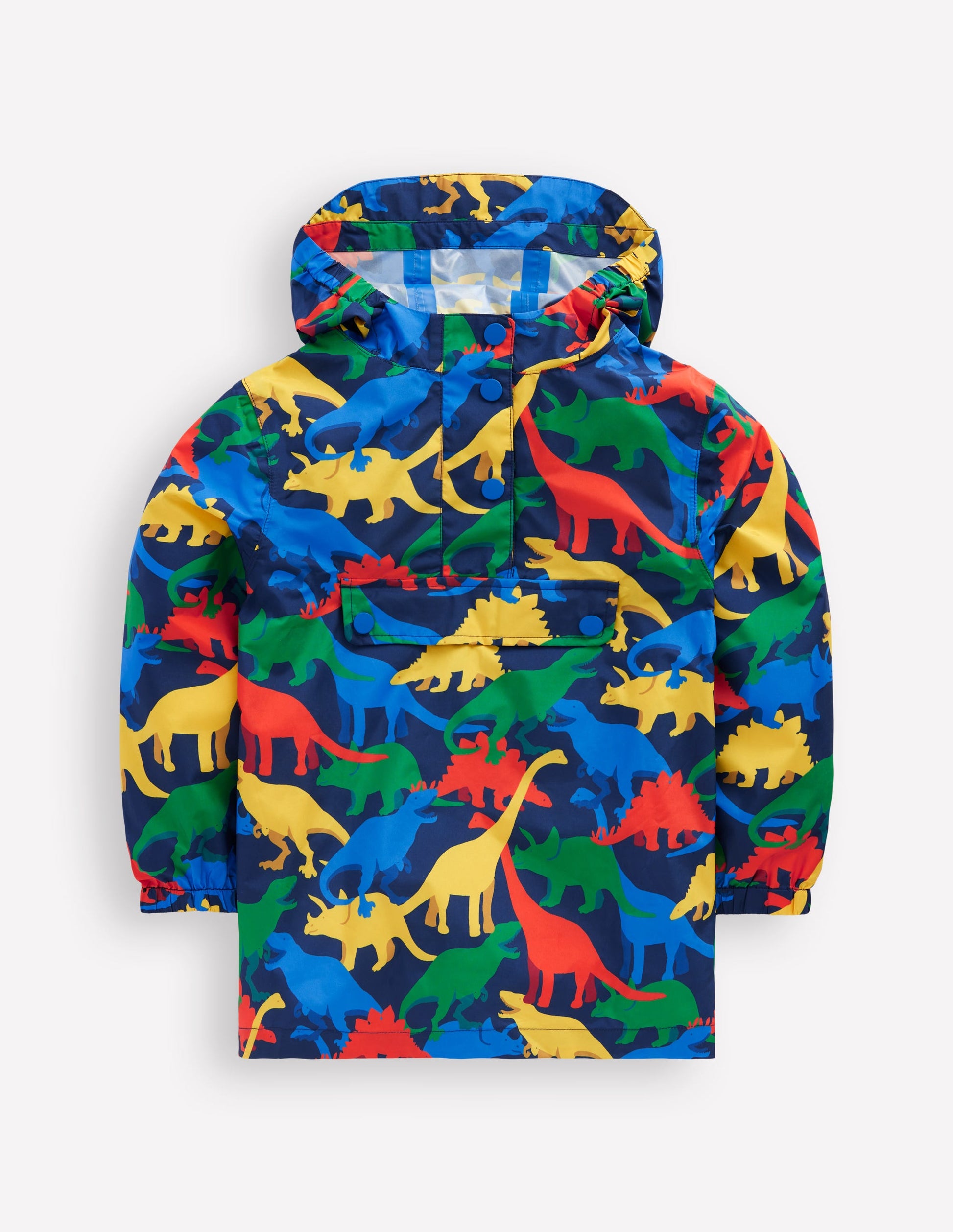 Wasserdichte Jacke zum Überziehen-Schuluniform-Marineblau Bunte Dinos-2
