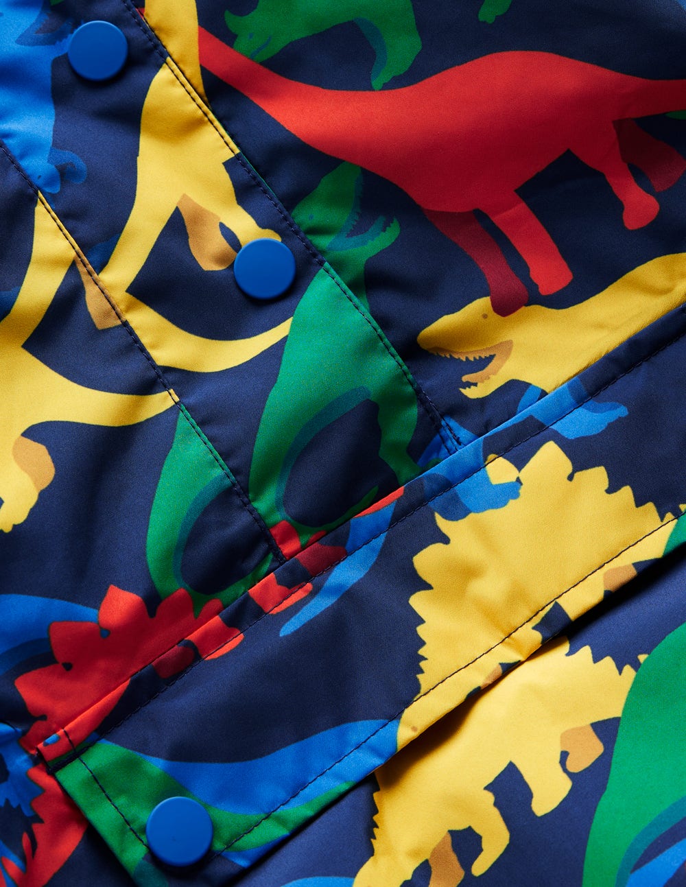 Wasserdichte Jacke zum Überziehen-Schuluniform-Marineblau Bunte Dinos