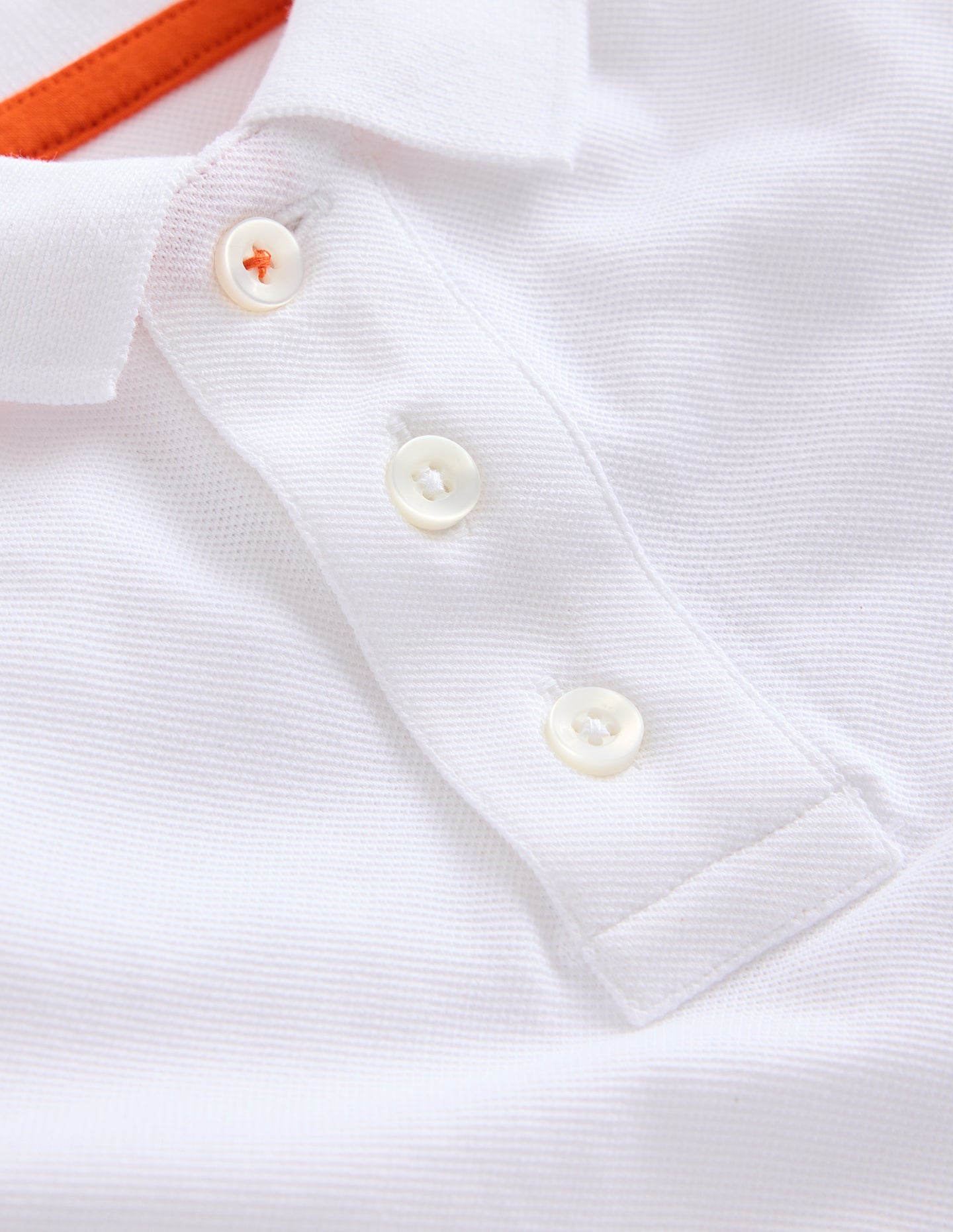 Polo en piqué-Blanc - Image 3