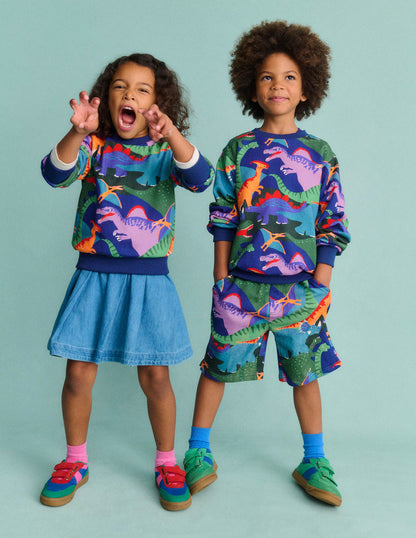 Bedrucktes Sweatshirt-Bunt Dino Tarnmuster