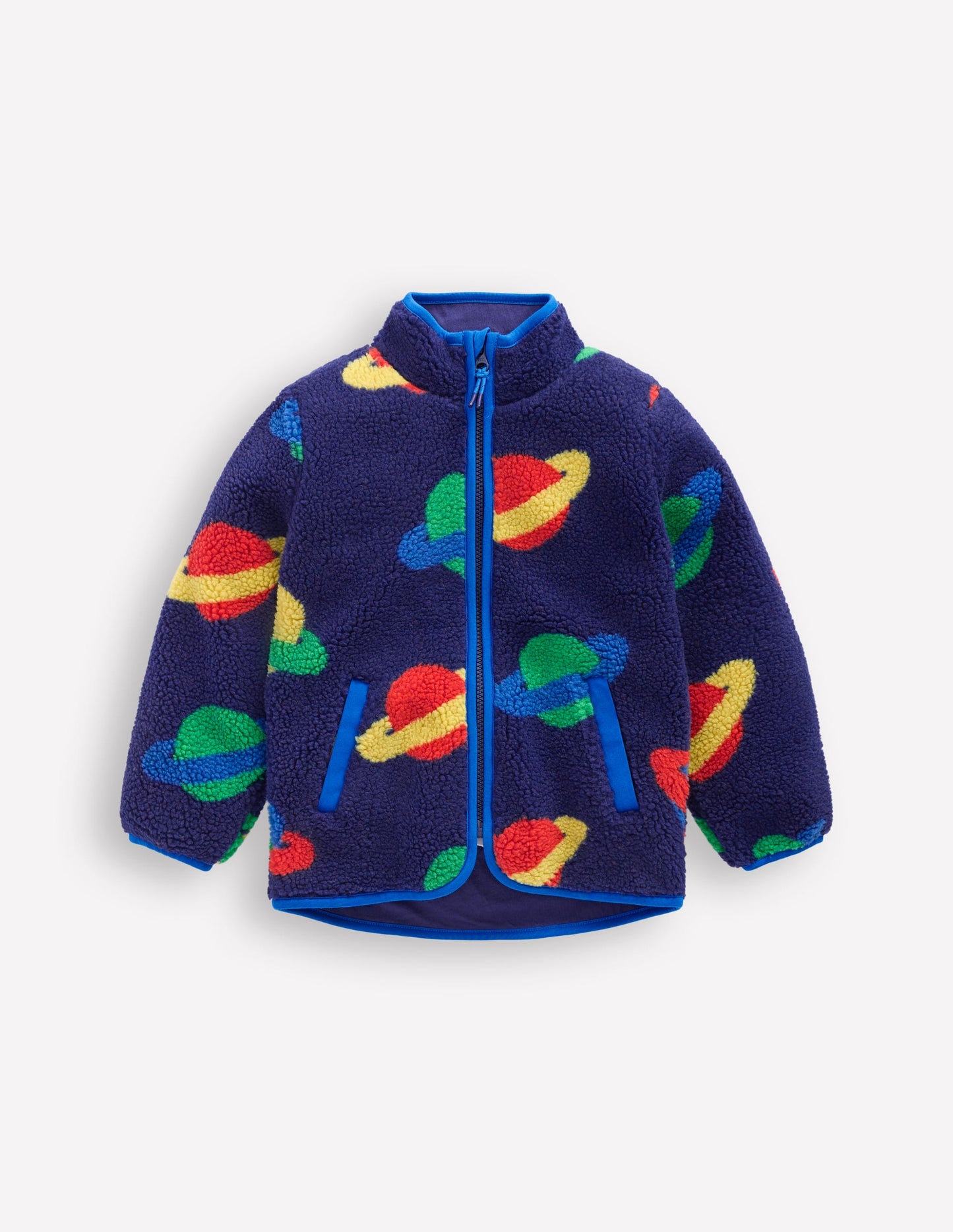 Cosy Borg Jacket-Twilight Blue Planets