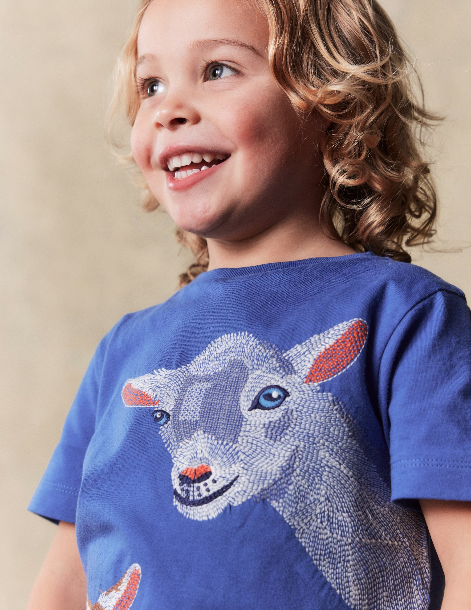 T-shirt à super surpiqûres-Chèvre geai bleu - Image 4