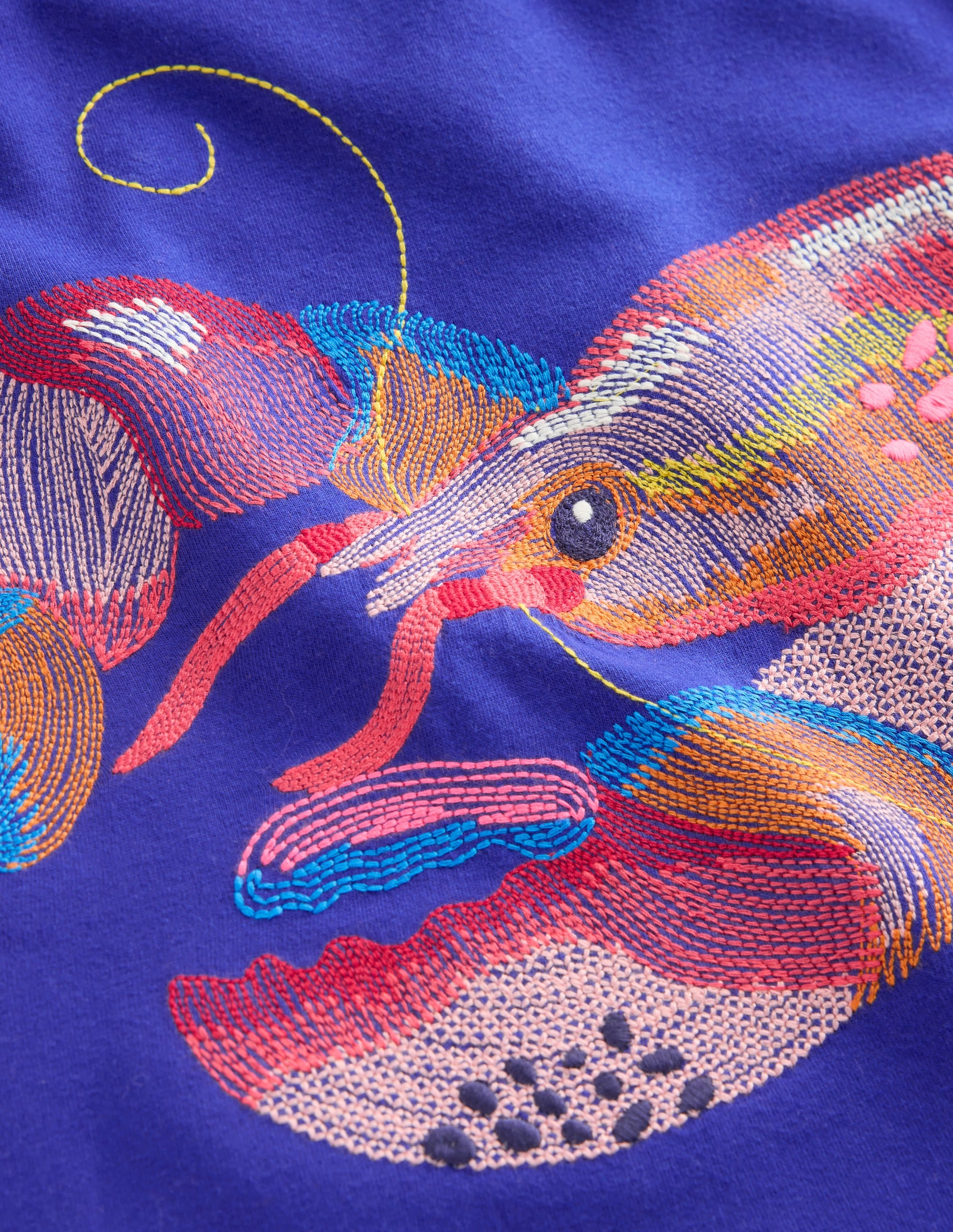 T-shirt à super surpiqûres-Homard bleu saphir - Image 3